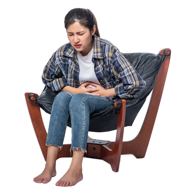 a female showing hiatal hernia symptoms on Columbus Ohio