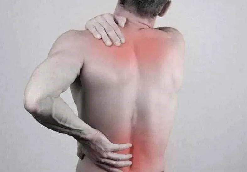 Whiplash & Auto Accidents 8 a man with whiplash injury in his lower back and neck